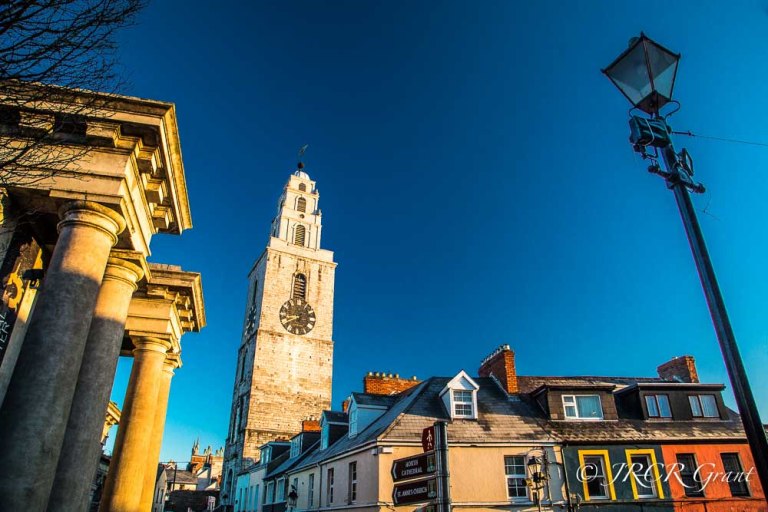 Shandon Tower, Cork bathed in morning light.