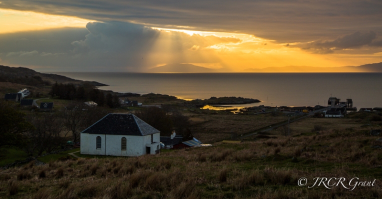 Sun rising over the Inner Hebrides, Scotland