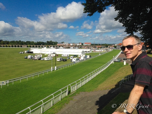 Chester racecourse, nestling below the city walls
