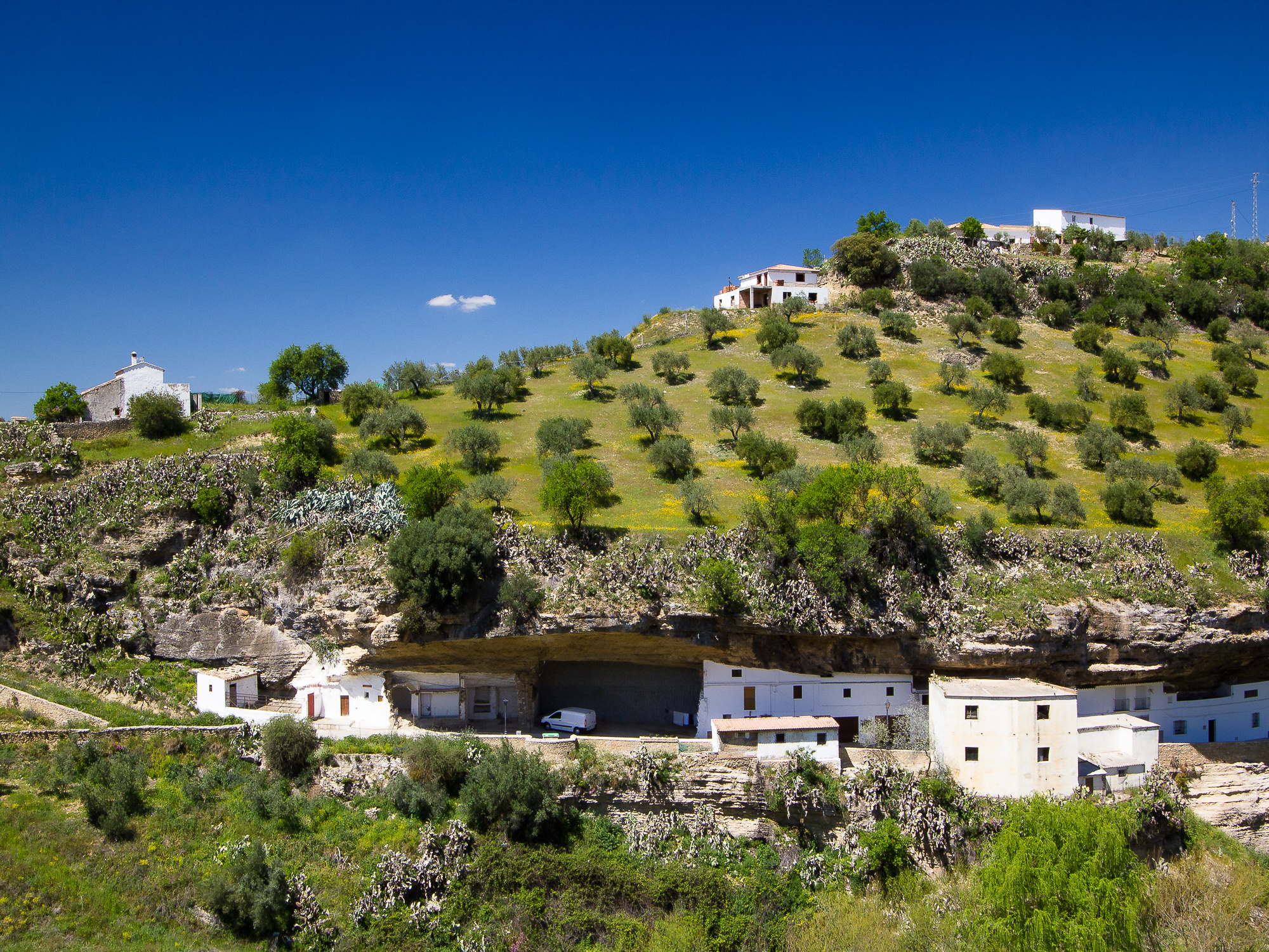 Houses, tucked into the rock and landscape at Setenil de las Bodegas